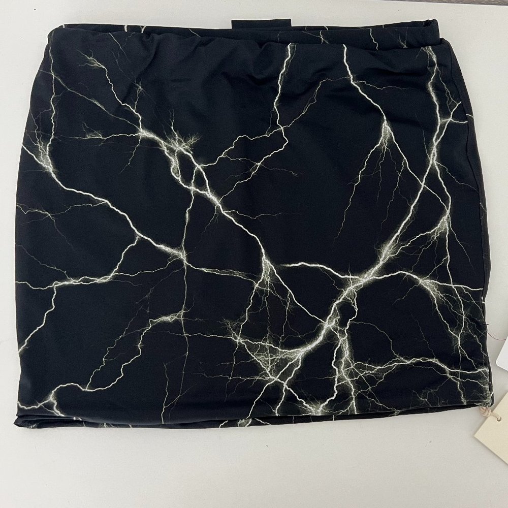 VETEMENTS BLACK LIGHTNING MINI SKIRT